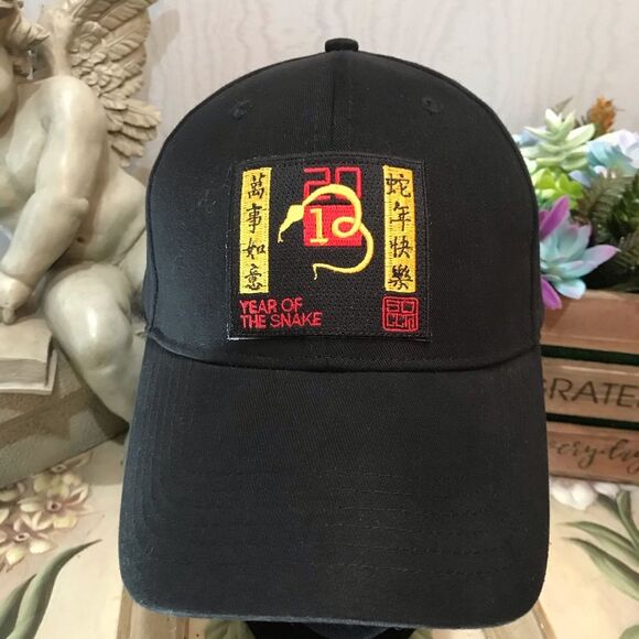 Pacific Headwear 2013 Year of the Water Snake Chinese Zodiac Cap Hat Black - Picture 1 of 14